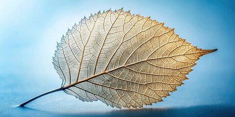 Birch leaf with intricate veins and delicate texture, nature, foliage, green, tree, plant, close-up, macro, botany