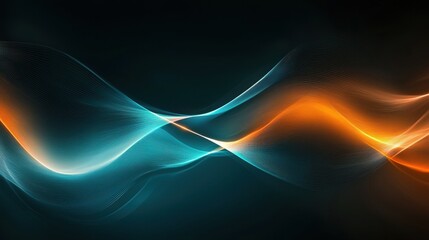 Poster - Elegant Dynamic Swirls of Color on Dark Grainy Background for Creative Projects and Designs