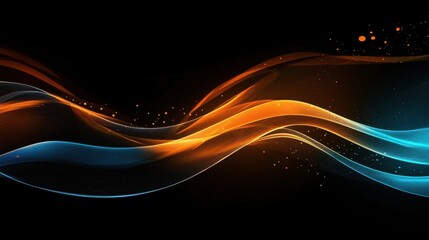 Poster - Elegant Dynamic Background with Dark Grainy Texture and Colorful Waves of Light