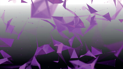 Poster - Abstract background with connected dots and lines. Digital technology background. Network connection dots and lines. Plexus effect. 3D Vector illustration.