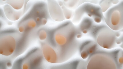 Poster - Insulation Foam Spray Concept, Macro Image of Textured Foam Spray Forming an Insulating Layer with Unique Surface Patterns and Colors