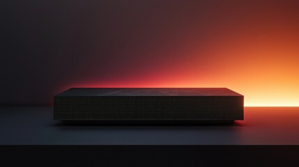 Poster - Sleek and Moody Design with Textured Black Surface Under Ambient Lighting