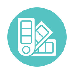 Fototapete - Colors Palette Vector Gylph Icon. Eps 10 File 
