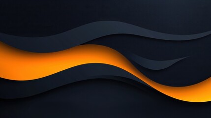 Poster - Sleek and Moody Black Design with Textured Waves and Subtle Noise Elements