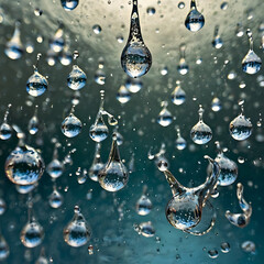 Wall Mural - water drops