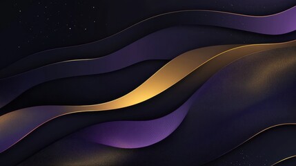 Poster - Sleek and Moody Design with Black and Textured Waves, Evoking Depth and Elegance