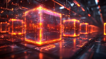 Poster - Holographic Product Catalog Floating Before Wholesale Buyers with Real Time Details