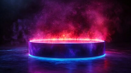Poster - Futuristic AI Driven Marketing Platform with Holographic Product Recommendations