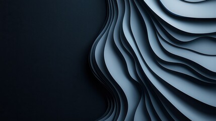 Poster - Voice Sound Projection Concept, Abstract Design with Sound Waves Projection Creating Intricate Patterns on Dark Background for Creative Spaces