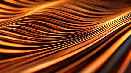 Poster - Voice Sound Projection Concept, Close-Up of Colorful Sound Waves Projected in High Detail with Smooth Flowing Lines