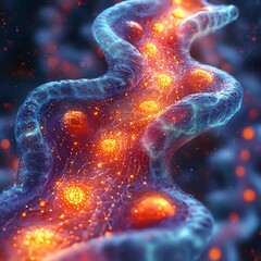 Poster - Glowing Synthetic Bio Skin for Regenerative Medical Treatments   Futuristic Synthetic Biology Concept