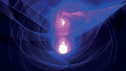 Poster - Bright light of the spotlight. Equipment. Blue futuristic flow. Laser. Bright flame. Discharge in space. Vector illustration.