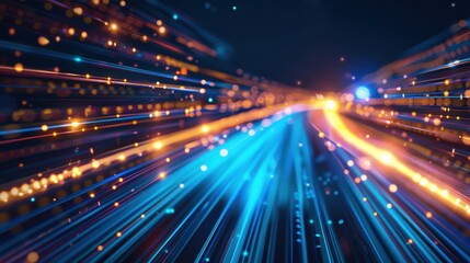 Poster - Data connection speed lines technology abstract background