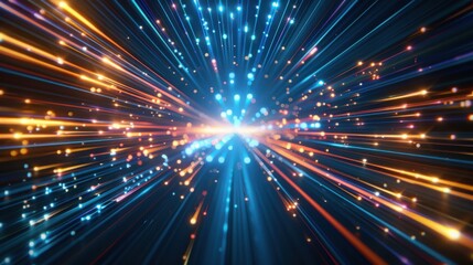 Poster - data connection speed lines technology abstract background