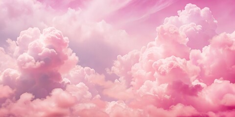 Wall Mural - pink cloudy background perfect for spring or summer designs, pink, clouds, fluffy, pastel, soft, dre