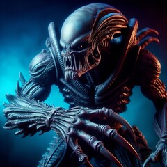 Poster - Alien Creature from a Hostile Planet A menacing alien creature f