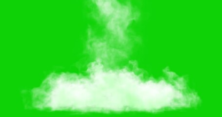 Wall Mural - smoke slowly floating through space against chroma key green screen