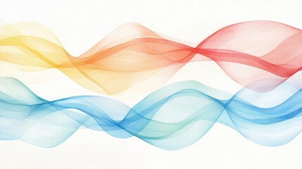 Poster - Abstract Colorful Waves Representing Resonant Tones and Sound in Bold Futuristic Style