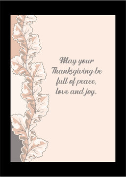 Thanksgiving Day Greeting card illustration for holidays.