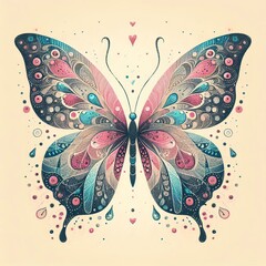 Poster - butterfly a textured illustration of a butterfly great for natur