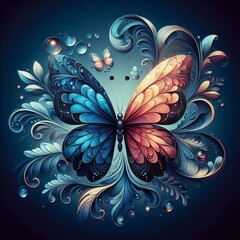 Poster - butterfly symbolizes transformation change and rebirth
