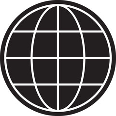 Wall Mural - World globe icon. Earth globe sign. World globe grids in circle form. Linear striped spheres, earth latitude and longitude line grid. World planet earth icon - stock vector.