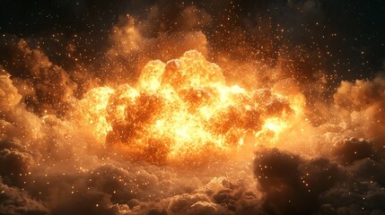 Poster - Explosive Virtual Reality Simulation with Pixelated Detonation Burst and Fiery Digital Code Overflow