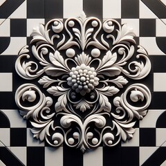 Poster - Checkerboard A classic checkerboard design featuring alternating