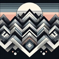 Poster - chevron stripes a modern illustration of chevron stripes in shad