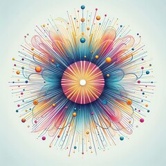 Poster - Circle with Radial Lines