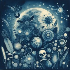 Poster - Cyanotype Sun Prints Unique cyanotype prints using unconventiona