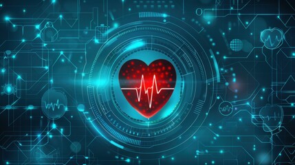 Poster - health care and medical background. medical technology. health check. poster, banner, cover