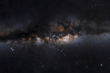 Wall Mural - A dark sky with a large cloud of stars