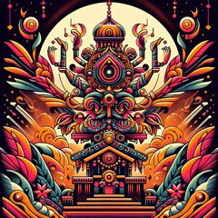 Aufkleber - festival poster featuring a stylized representation of the festi