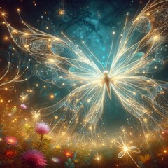 Poster - filament becomes intricate butterfly wings