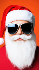 santa claus hat on red background