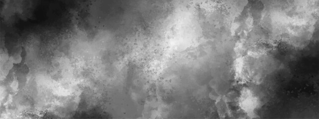 Poster - Abstract design with white paper texture background . Black and white ink effect water color Gray aquarelle painted grunge design. Vintage and gray cloud paper texture