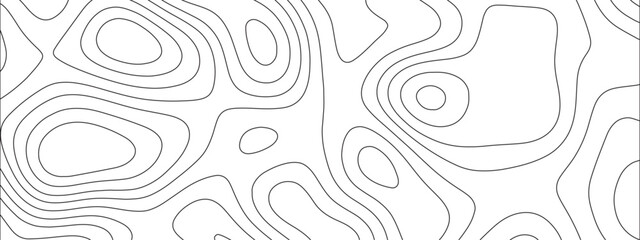 Aufkleber - Abstract luxury white modern 3d papercut background. Topography line circle creative topography map circle and wave line. Topography and geography map grid backdrop. 