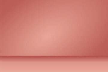 Wall Mural - abstract red gradient studio room background, 3d empty soft smooth blur backdrop like in a room with