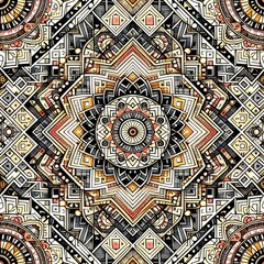 Aufkleber - geometric pattern a repeating pattern of geometric shapes and li