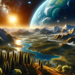 Poster - habitable zone illustration