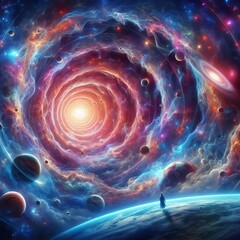 Poster - Hypothetical tunnel through spacetime connecting distant regions