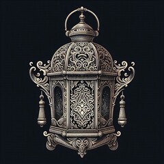 Poster - lantern intricate design of a vintage lantern