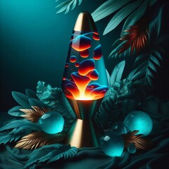 Poster - Lava Teal A deep fiery teal often associated with lava lamps