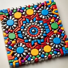 Poster - Magnetic Mosaics Patterns that can be rearranged with magnets of