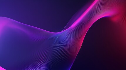 An abstract background with a grid pattern and a gradient of purple to pink and orange.