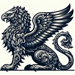 Poster - Mythical Griffin Detailed design of a mythical griffin