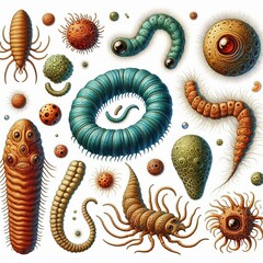 Poster - parasitological illustrations visualizations of parasites and th