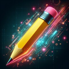Poster - pencil with digital enhancement