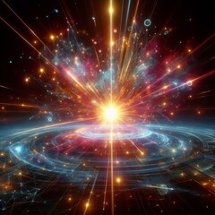Poster - photon burst explosive release of photons